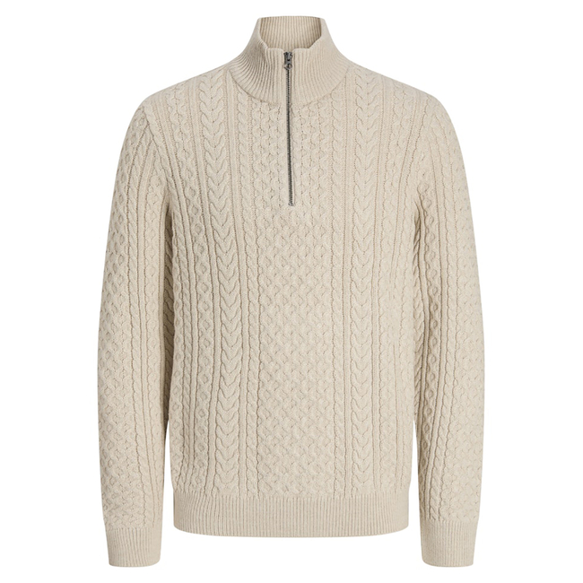 Product JACK&JONES JPRBLUSEAN KNIT CABLE HALF ZIP SN base image