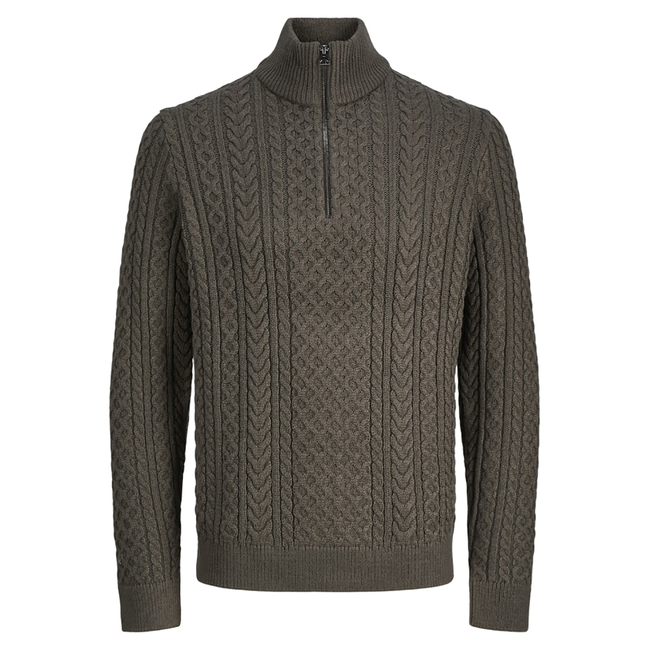 Product JACK&JONES JPRBLUSEAN KNIT CABLE HALF ZIP SN base image
