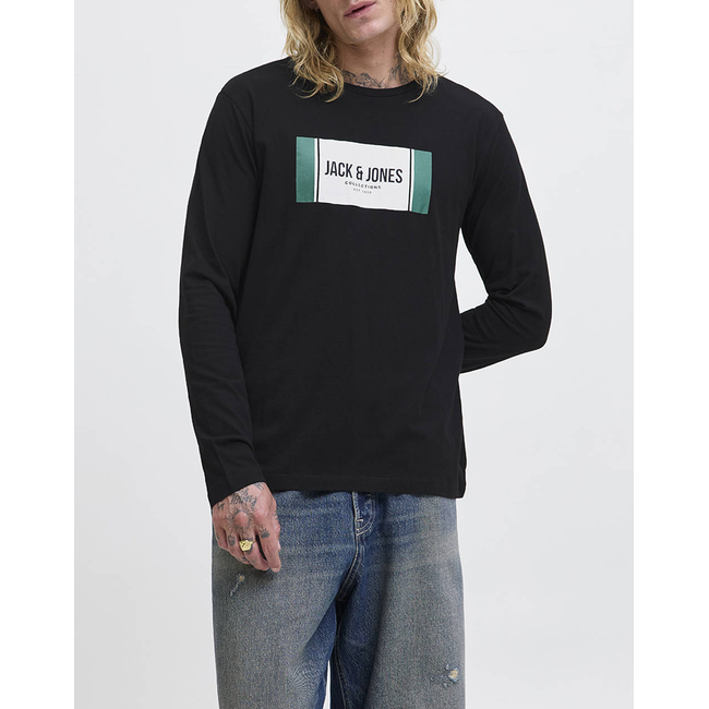 Product JACK&JONES JJHAYATO TEE LS CREW NECK BTS base image