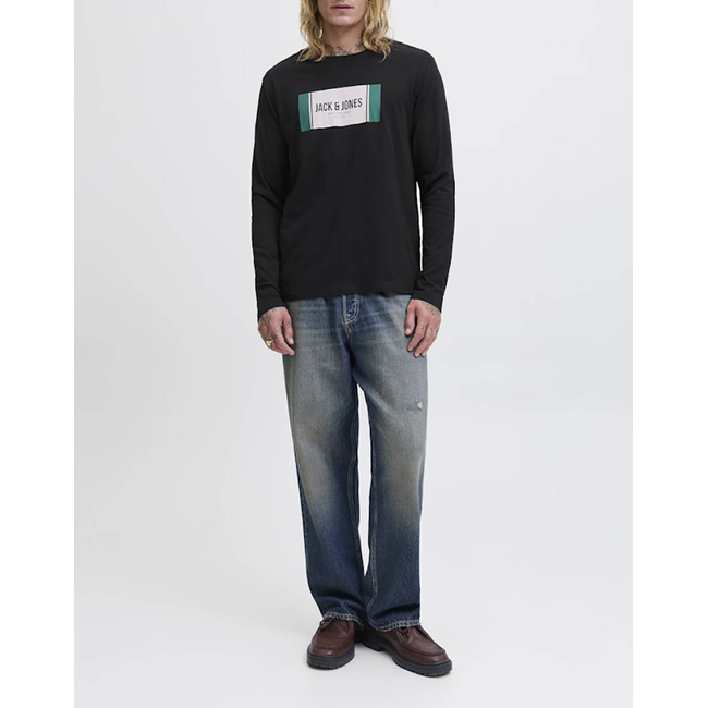 Product JACK&JONES JJHAYATO TEE LS CREW NECK BTS base image