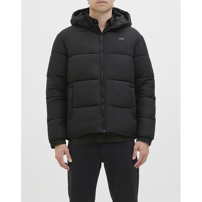 Product JJ REBEL JREBREBEL LOGO PUFFER HOOD base image