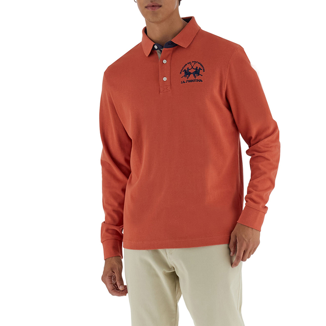 Product LA MARTINA ΜΠΛΟΥΖΑ ΠΟΛΟ ΜΜ MAN L/S POLO HEAVY JERSEY base image