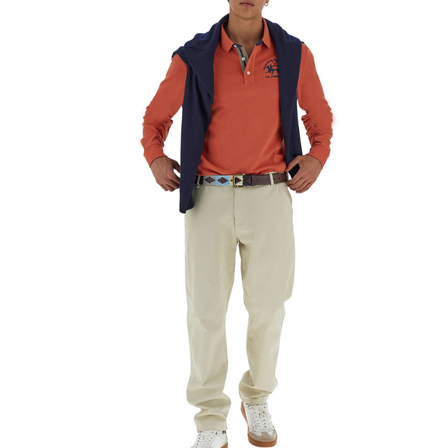 Product LA MARTINA ΜΠΛΟΥΖΑ ΠΟΛΟ ΜΜ MAN L/S POLO HEAVY JERSEY base image