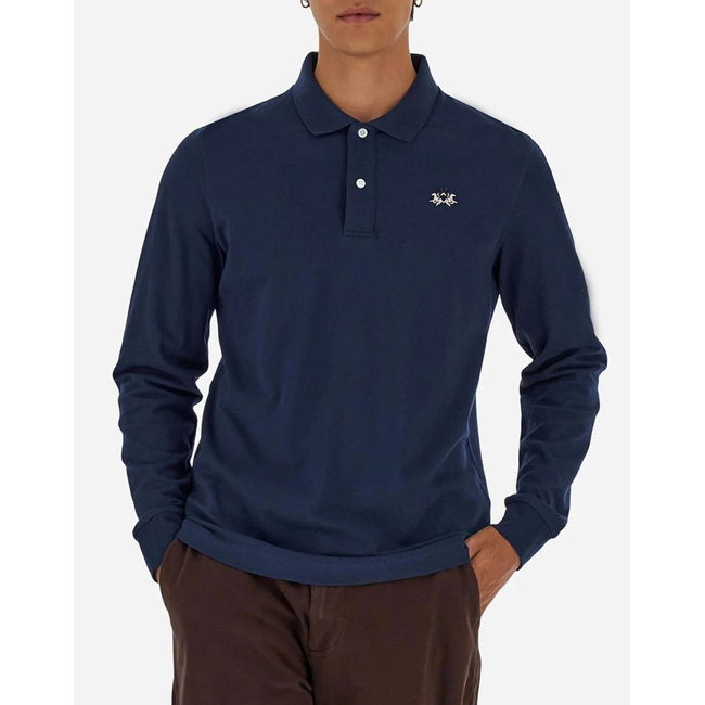 Product LAMARTINA POLO SHIRT MAN L/S POLO PIQUET STRETCH base image