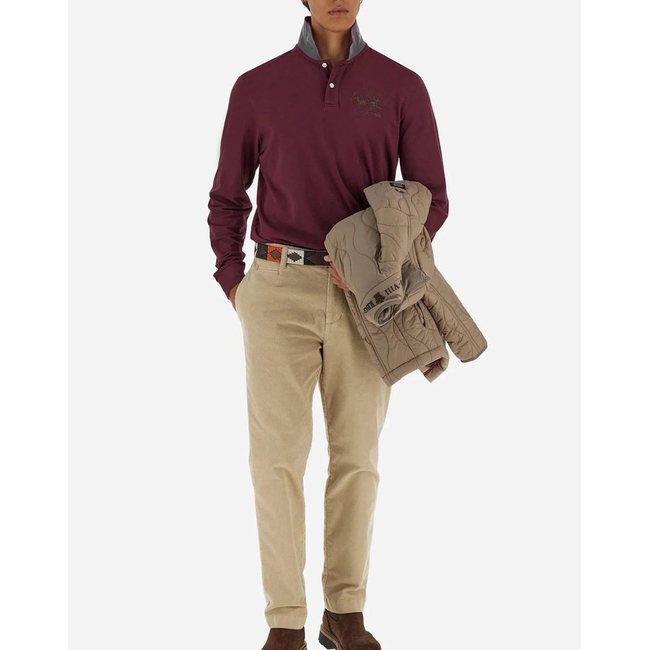 Product LAMARTINA POLO SHIRT MAN L/S POLO PIQUET STRETCH base image
