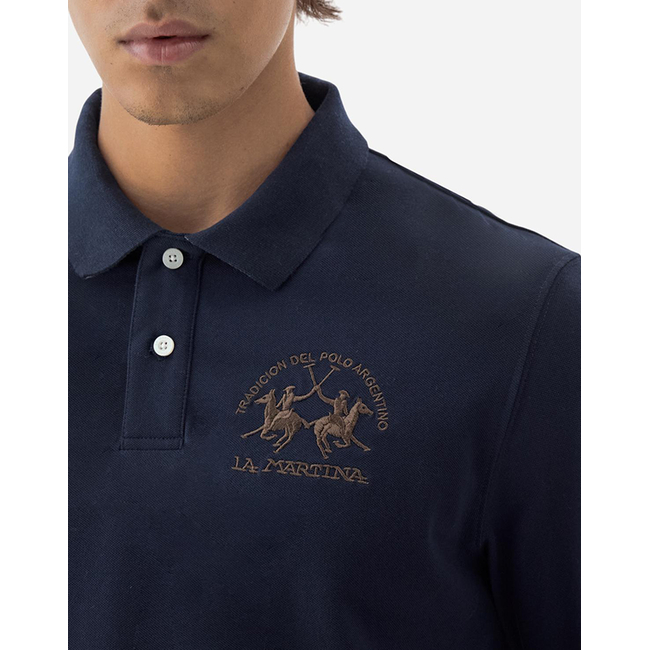 Product LAMARTINA POLO SHIRT MAN L/S POLO PIQUET STRETCH base image