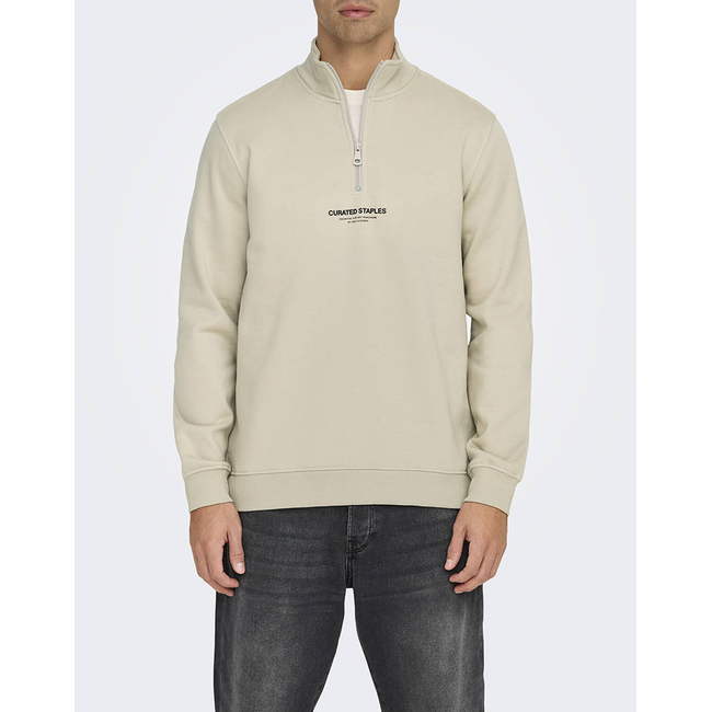 Product ONLY&SONS ONSCURATED REG HALF ZIP SWEAT NOOS base image