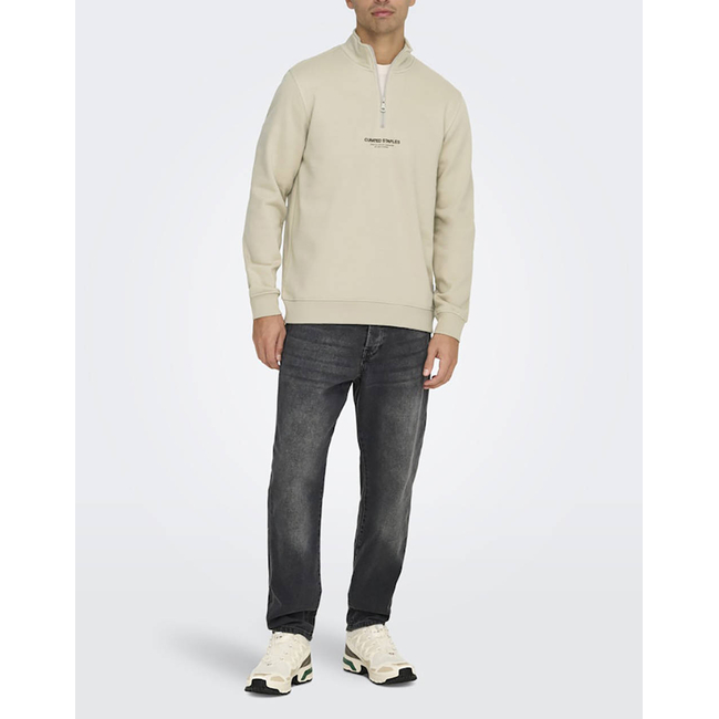 Product ONLY&SONS ONSCURATED REG HALF ZIP SWEAT NOOS base image