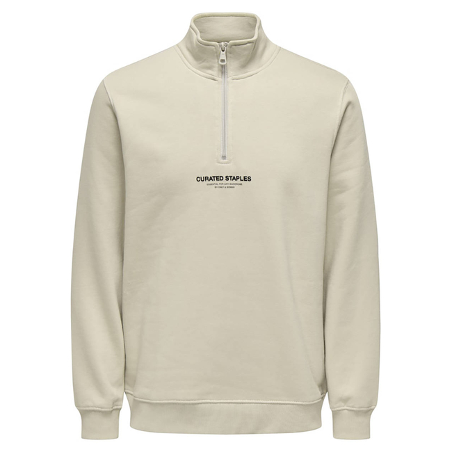 Product ONLY&SONS ONSCURATED REG HALF ZIP SWEAT NOOS base image
