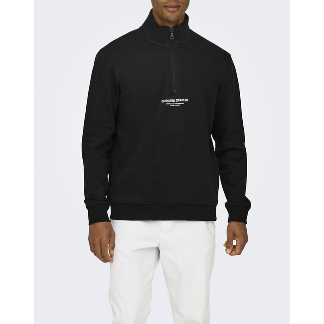 Product ONLY&SONS ONSCURATED REG HALF ZIP SWEAT NOOS base image