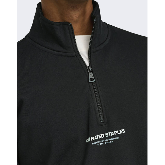 Product ONLY&SONS ONSCURATED REG HALF ZIP SWEAT NOOS base image