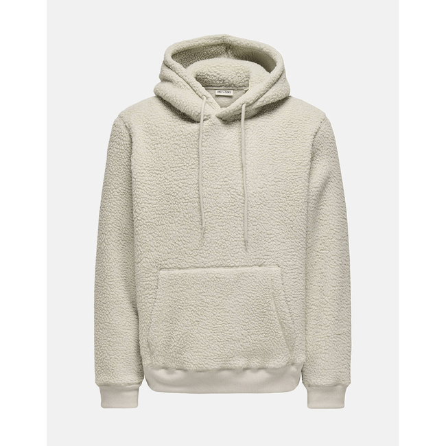 Product ONLY&SONS ONSEMILIO REG TEDDY HOODIE SWEAT VD base image