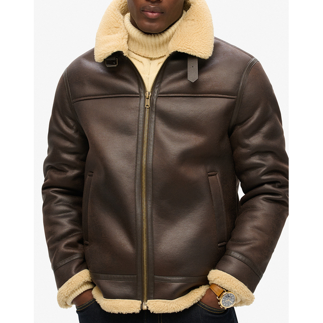 Product SUPERDRY  D2 OVIN FAUX SHEARLING AVIATOR JACKET ΜΠΟΥΦΑΝ ΑΝΔΡΙΚΟ base image