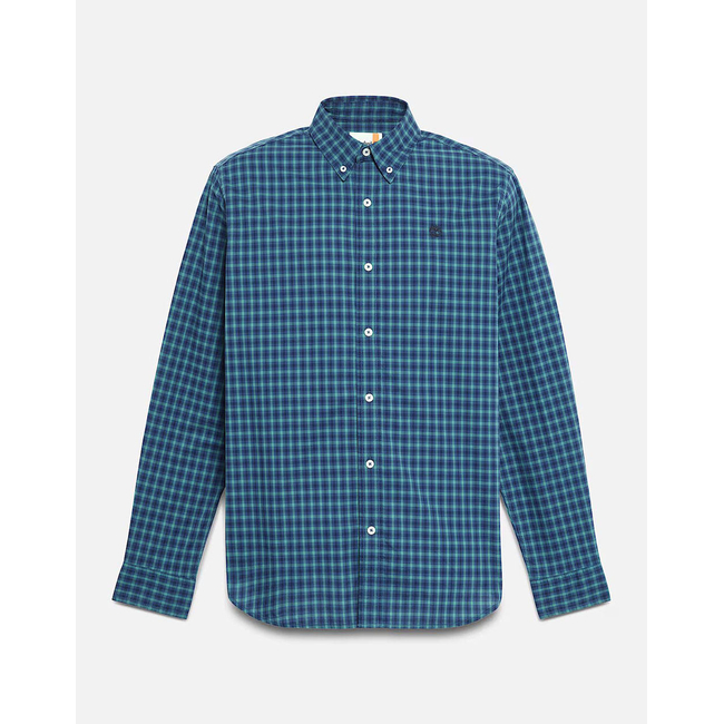 Product TIMBERLAND Stretch Poplin Gingham Shirt DARK DENIM YD base image