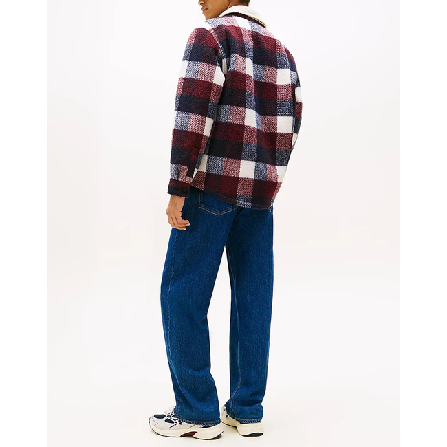 Product TOMMY JEANS TJM CHECK TEDDY CLLR OVERSHIRT base image