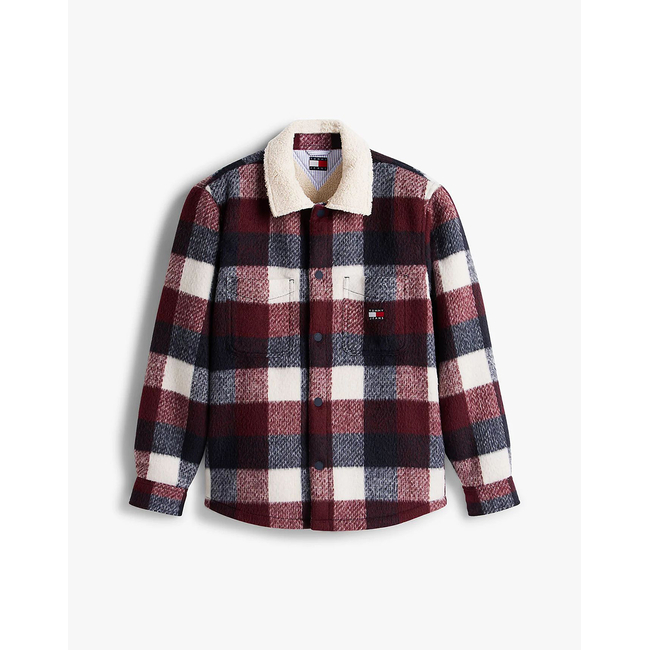 Product TOMMY JEANS TJM CHECK TEDDY CLLR OVERSHIRT base image
