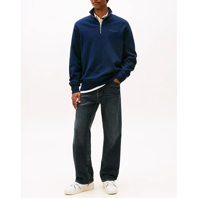 Product TOMMY JEANS TJM RLX WAFFLE SCRIPT QRTR ZIP base image