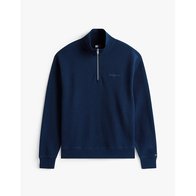 Product TOMMY JEANS TJM RLX WAFFLE SCRIPT QRTR ZIP base image