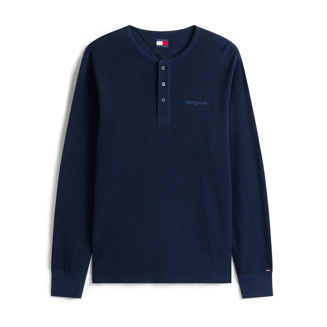 Product TOMMY JEANS TJM SLIM WAFFLE SCRIPT HENLEY base image