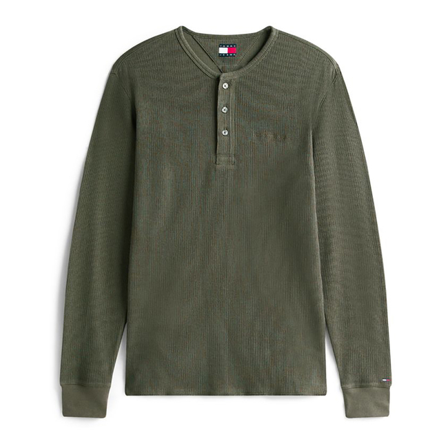 Product TOMMY JEANS TJM SLIM WAFFLE SCRIPT HENLEY base image