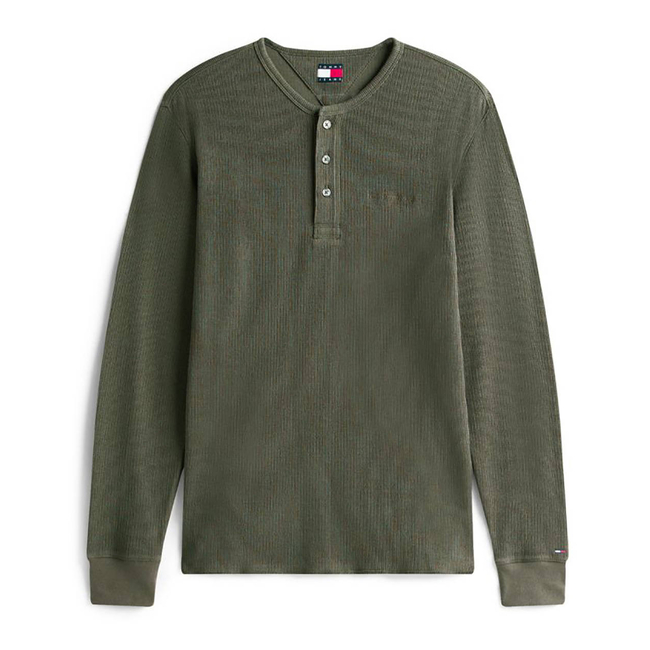 Product TOMMY JEANS TJM SLIM WAFFLE SCRIPT HENLEY base image