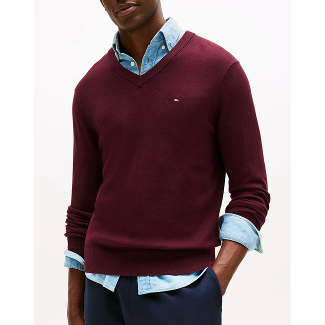 Product TOMMY HILFIGER PIMA ORG CTN CASHMERE V NECK base image