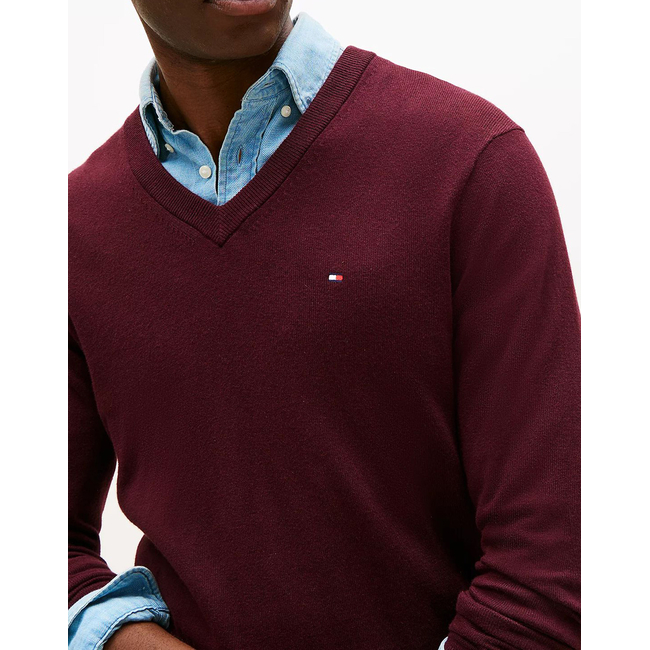 Product TOMMY HILFIGER PIMA ORG CTN CASHMERE V NECK base image