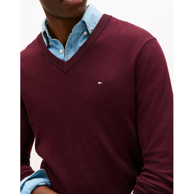 Product TOMMY HILFIGER PIMA ORG CTN CASHMERE V NECK base image