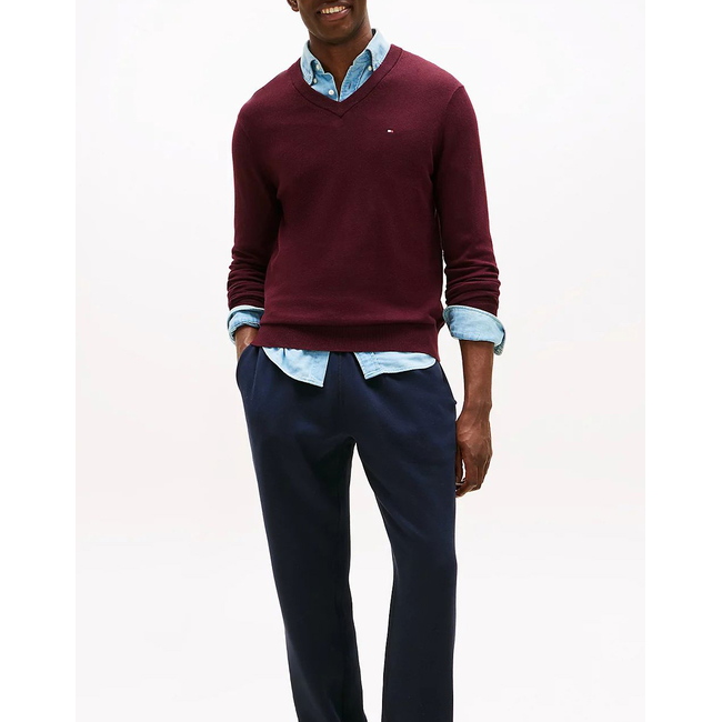 Product TOMMY HILFIGER PIMA ORG CTN CASHMERE V NECK base image