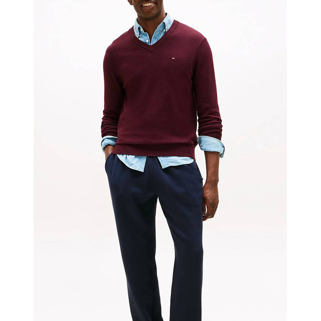 Product TOMMY HILFIGER PIMA ORG CTN CASHMERE V NECK base image