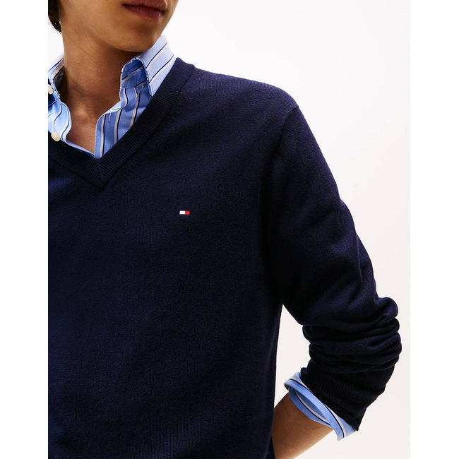 Product TOMMY HILFIGER PIMA ORG CTN CASHMERE V NECK base image