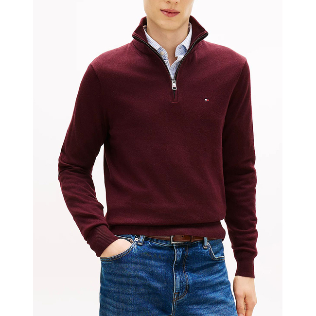 Product TOMMY HILFIGER PIMA ORG CTN CASHMERE ZIP MOCK base image