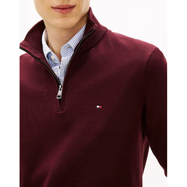 Product TOMMY HILFIGER PIMA ORG CTN CASHMERE ZIP MOCK base image