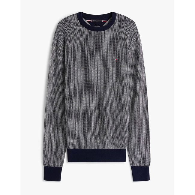 Product TOMMY HILFIGER PIMA CTN CASH HERRINGBONE CREW base image