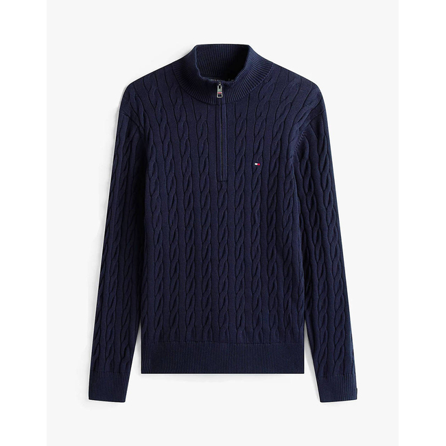 Product TOMMY HILFIGER CLASSIC COTTON CABLE ZIP MOCK base image