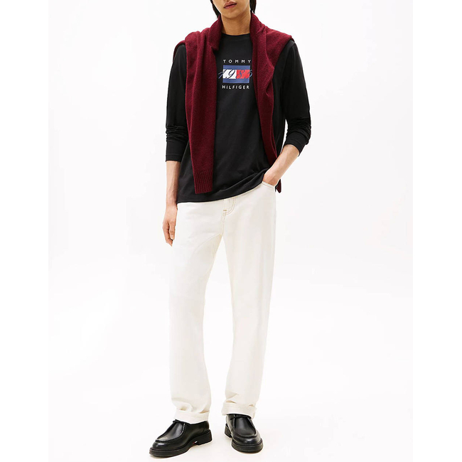 Product TOMMY HILFIGER LINEAR FLAG GRAPHIC LS TEE base image