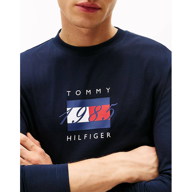 Product TOMMY HILFIGER LINEAR FLAG GRAPHIC LS TEE base image