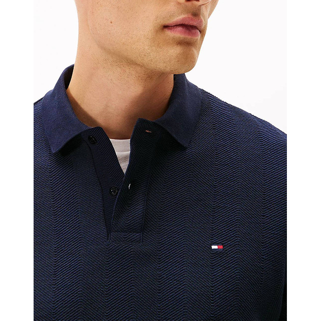Product TOMMY HILFIGER LS HERRINGBONE REG POLO base image