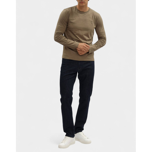 Product TRUSSARDI T-SHIRT SLIM FIT A MANICHE LUNGHE IN JERSEY STRETCH CON RICAMO base image