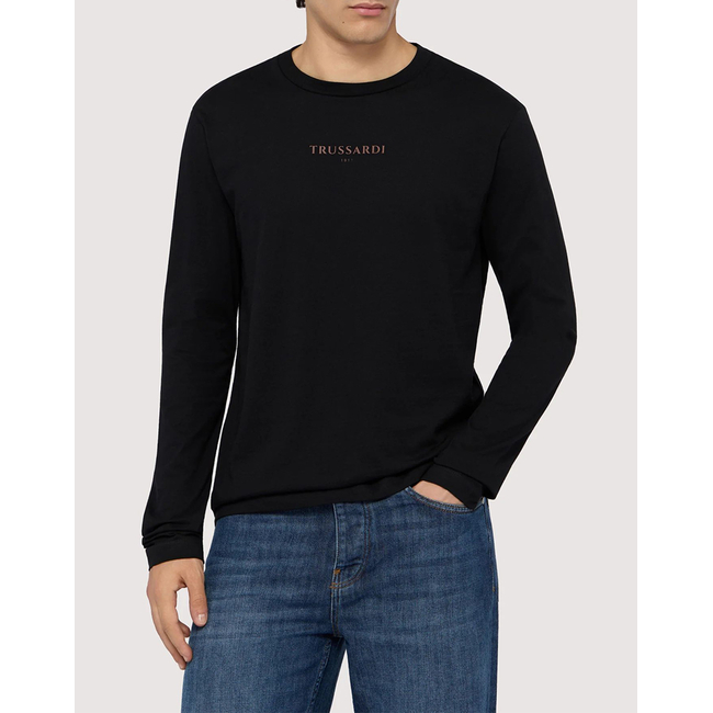 Product TRUSSARDI T-SHIRT REGULAR FIT A MANICHE LUNGHE CON STAMPA TRUSSARDI base image