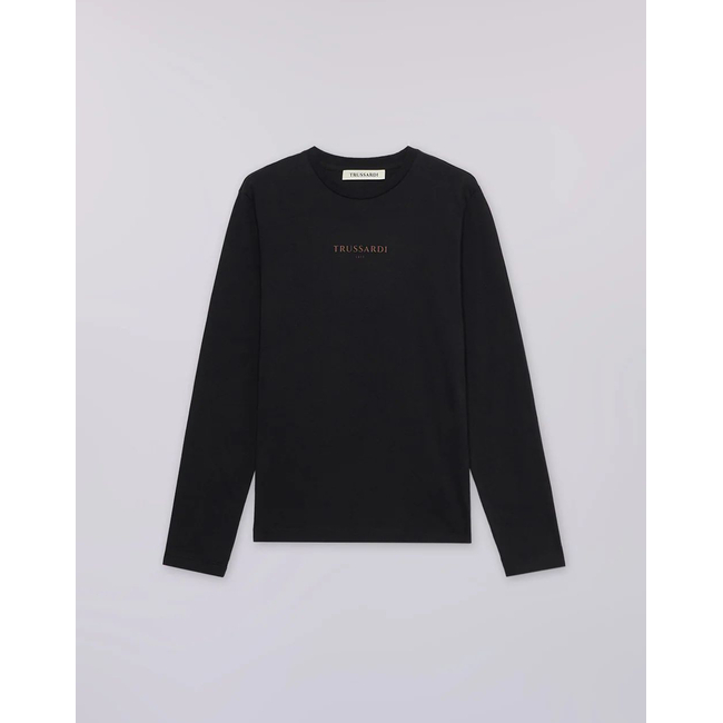 Product TRUSSARDI T-SHIRT REGULAR FIT A MANICHE LUNGHE CON STAMPA TRUSSARDI base image