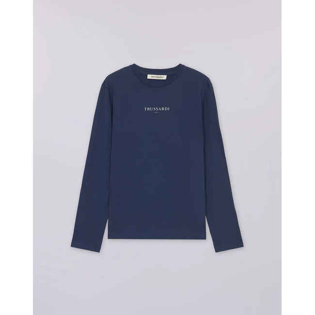 Product TRUSSARDI T-SHIRT REGULAR FIT A MANICHE LUNGHE CON STAMPA TRUSSARDI base image