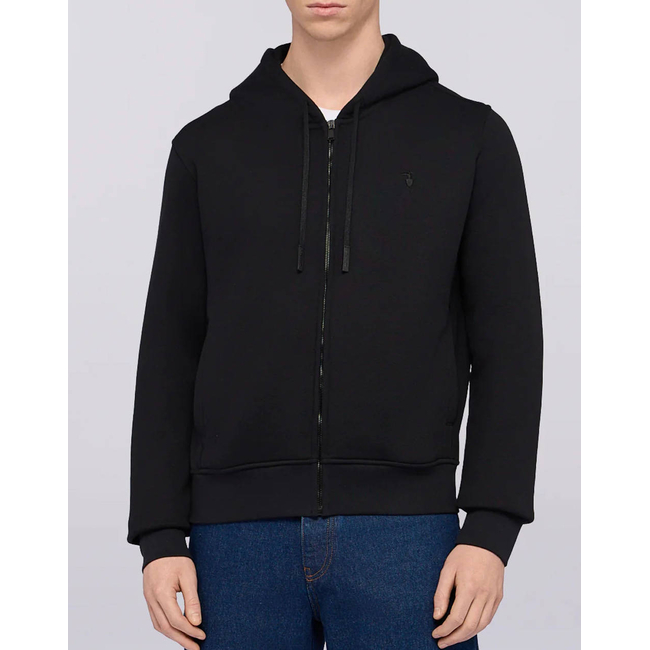 Product TRUSARDI SWEAT-FELPA CON ZIP E CAPPUCCIO IN JERSEY DIAGONALE CON RICAMO PUNTO CUORE base image