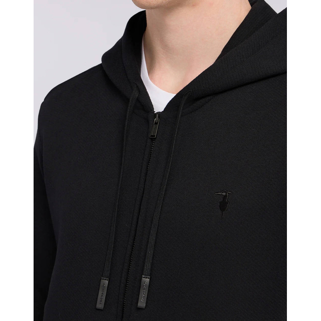 Product TRUSARDI SWEAT-FELPA CON ZIP E CAPPUCCIO IN JERSEY DIAGONALE CON RICAMO PUNTO CUORE base image