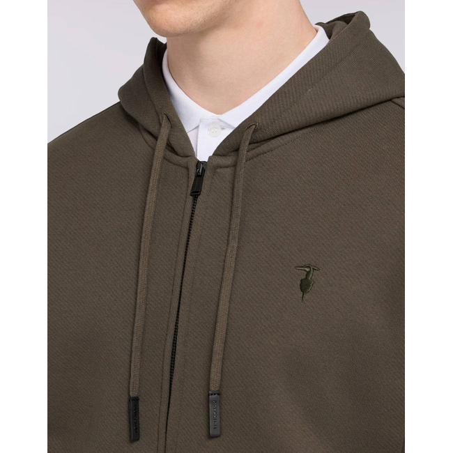Product TRUSARDI SWEAT-FELPA CON ZIP E CAPPUCCIO IN JERSEY DIAGONALE CON RICAMO PUNTO CUORE base image