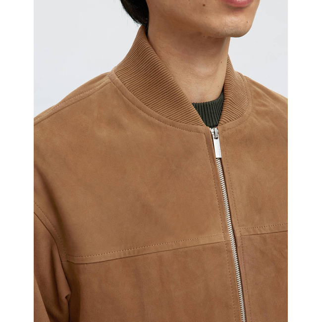 Product SELECTED SLHLARS SUEDE BOMBER JKT #S base image