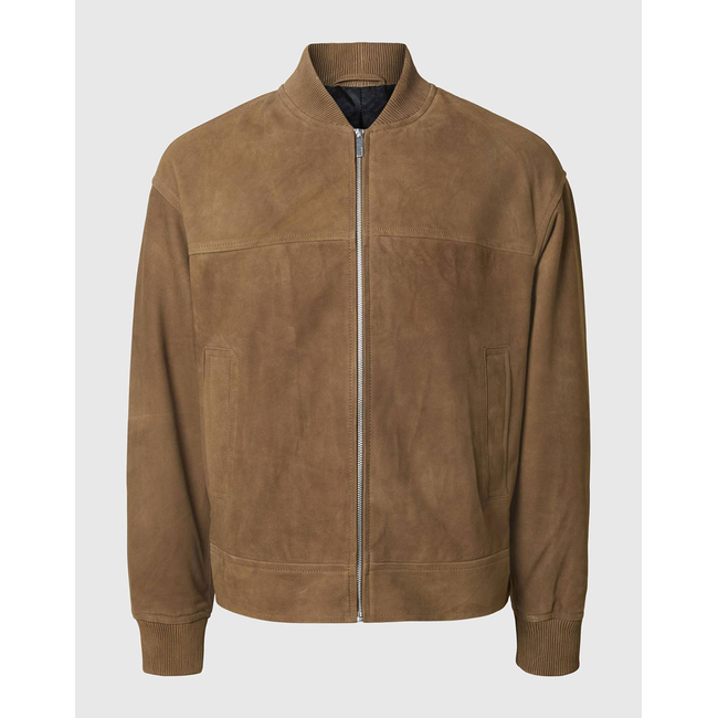 Product SELECTED SLHLARS SUEDE BOMBER JKT #S base image