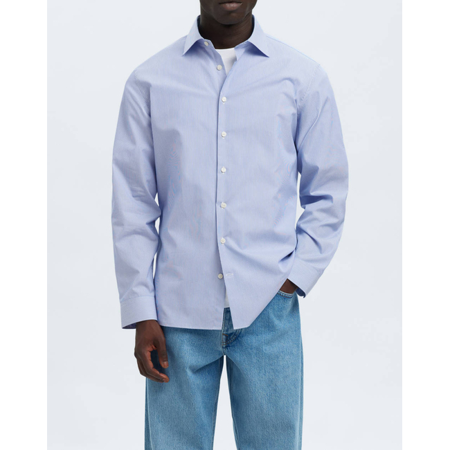 Product SELECTED SLHSLIM-LUX POPLIN MIX SHIRT LS NOOS base image