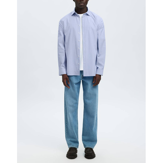 Product SELECTED SLHSLIM-LUX POPLIN MIX SHIRT LS NOOS base image