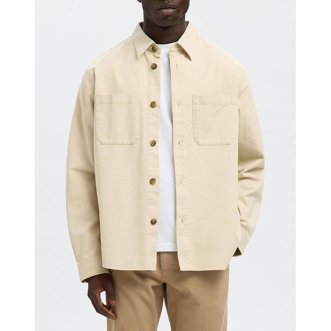 Product SELECTED SLHTRAVIS TWILL OVERSHIRT LS NOOS base image